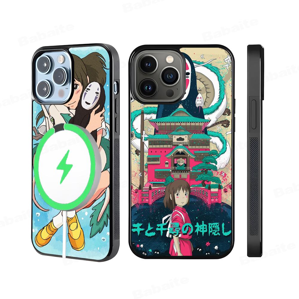 Animated Movie S-Spirited A-Away Phone Case Magnetic For IPhone 16 14 13 12 11 15 Pro Max Plus For Magsafe Wireless Charge Cover