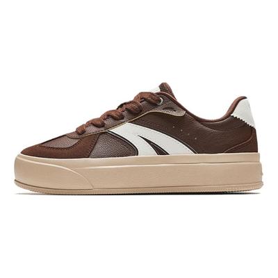 Trendy Retro Slip-Resistant Shock-Absorbing Wear-Resistant Low-Top Sneakers Women Sneakers Chestnut-Brown Ivory-White 922538023-1