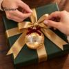 Lightweight Seasonal Decorations Christmas Ball Ornaments, Gold Xmas Tree Decoration with Velvet Bow, Luxury Bulbs Shatterproof Plastic Hanging