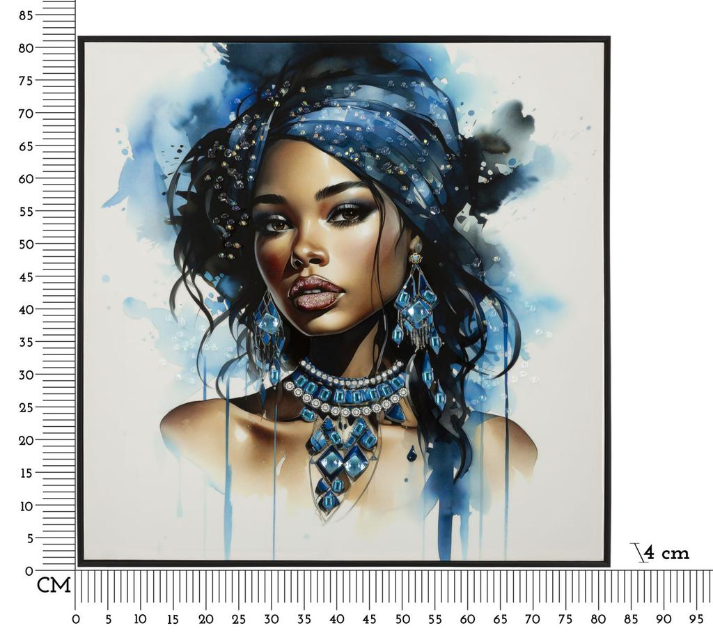 Lackierte Wandverkleidung mit Rahmen Altea -B- 82X4X82 Cm