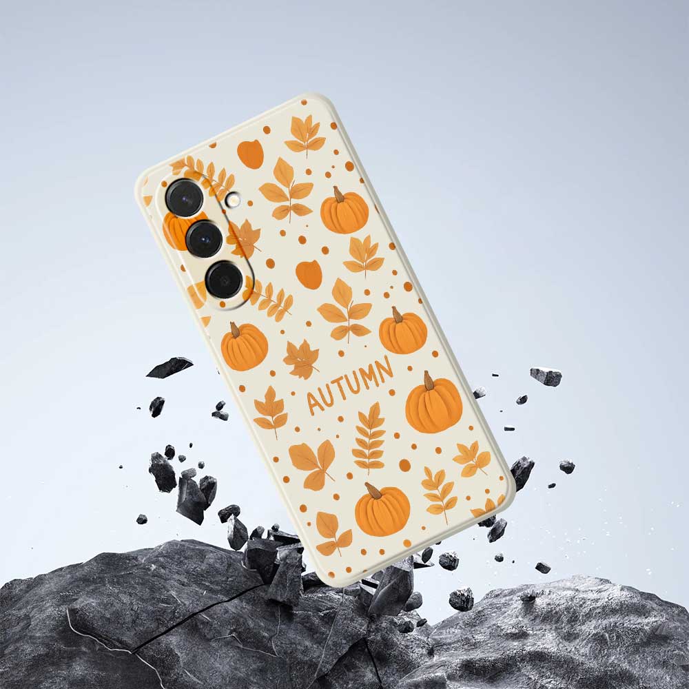 For Samsung Galaxy A36 5G Case Autumn Theme Pattern Printing Straight Edge TPU Phone Back Cover