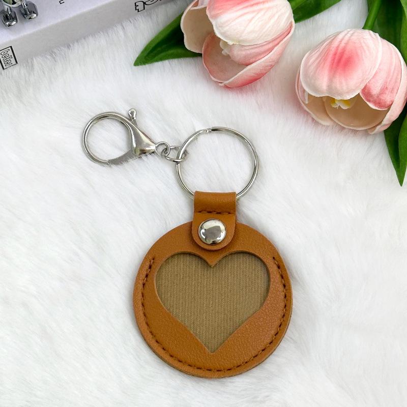 Leather Pet Hair Memorial Keychain Case: Cat & Dog Hair Keepsake Hanger