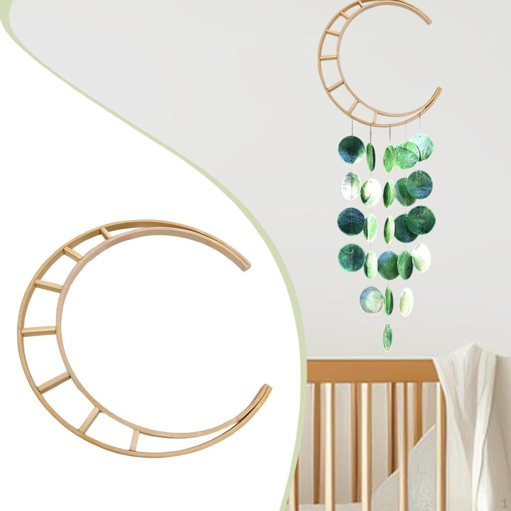 DIY Chime Hoop Crafting Supplies Crafts, Wooden Wreath Frame for Dreamcatcher, Home Wall Hanging