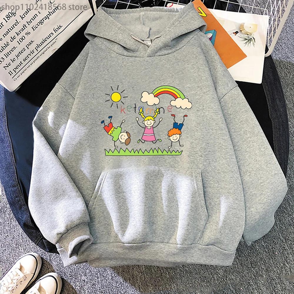 KETAMIN Hoodies Pferd Y2k Grafik Sweatshirt Übergroße Streetwear für Damen/Herren Kleidung Harajuku Retro Kleidung