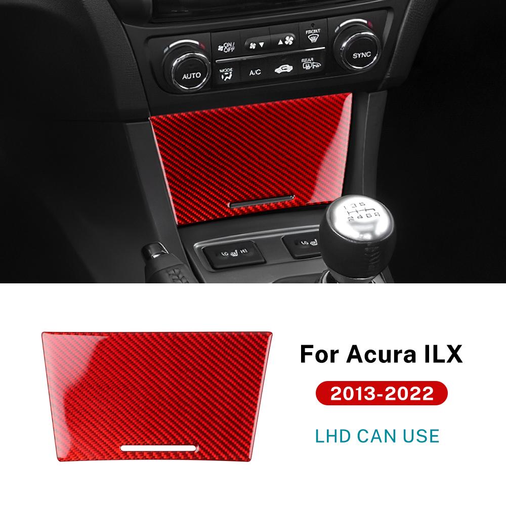 Real Soft Carbon Fiber Sticker for Acura ILX 2013 2014 2015 2016 2017 2018 2019 2020 2025 2025 LHD Car Center Storage Box Trim