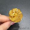 Dubai 24k Gold Filigree Flower Ring - Women's Wedding Jewelry for Global Elegance