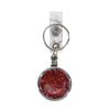 Glitter Epoxy Resin Rotating Retractable Keychain Badge Reel with Sequins Cute Creative Office ID Card Holder Strap