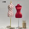 Plus Size Fabric Half-Body Mannequin with Pinned Design for Women's Clothing Display