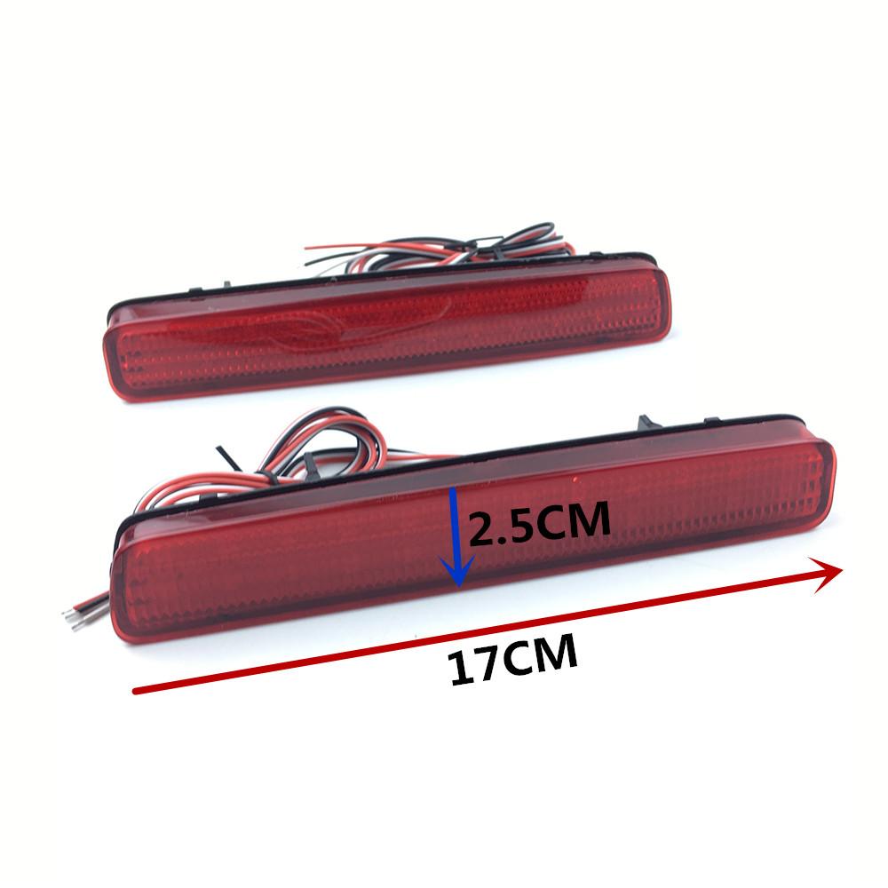 1 Pair LED Rear Bumper Reflector Tail Brake Light For TOYOTA NOAH VOXY 80 and Pruis 40 Series