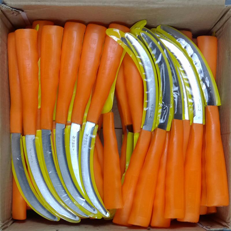 Lightweight Steel Small Saw Sickle Knife Plastic Handle Weed Remover Grass Sickle Sharp Garden Plants Weeder Cutter