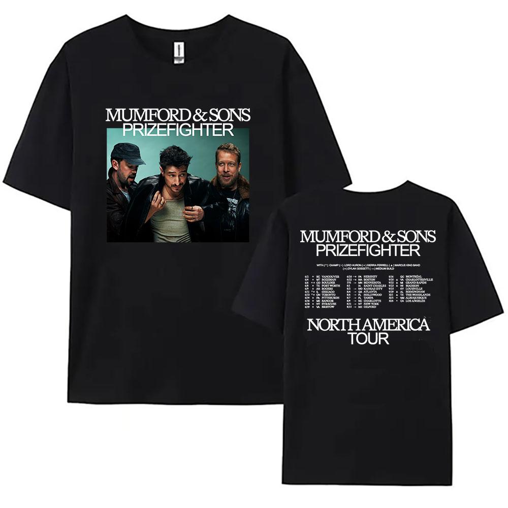 

2026 North American Prizefighter Tour T-shirt Mumford & Sons Band Design Tshirts O-neck Summer Cotton Tees Print Merch - Men ... 5XL різнокольоровий