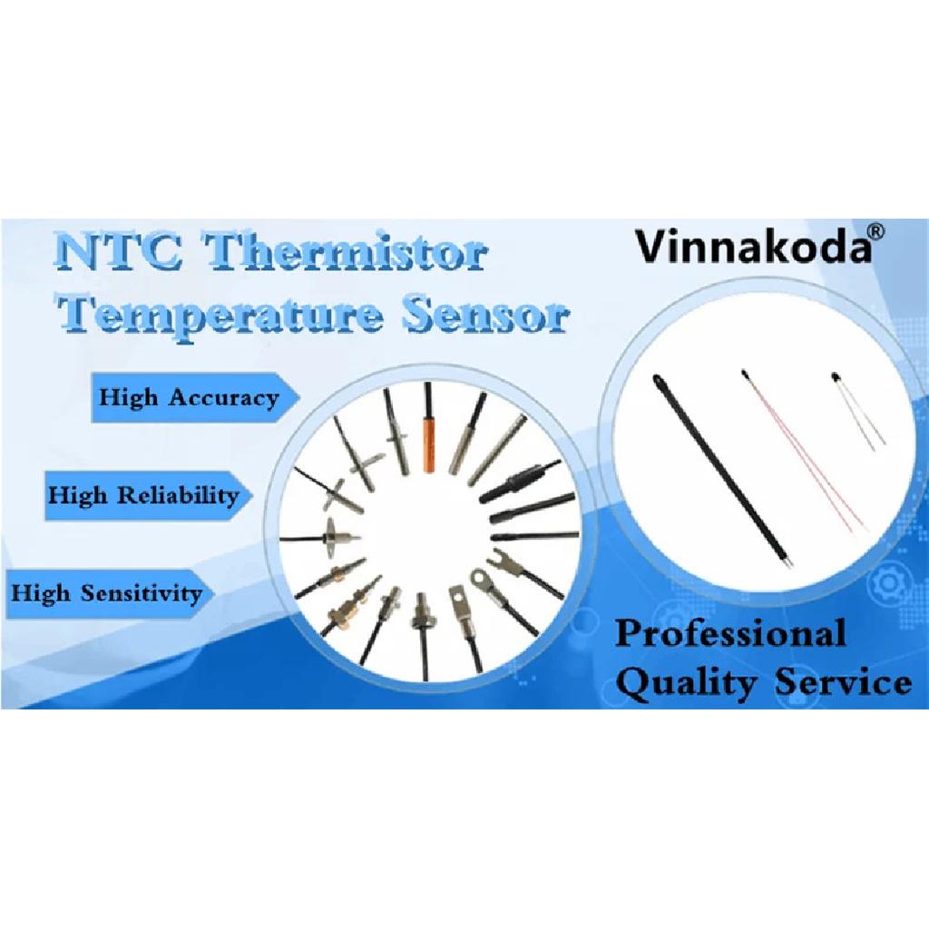Bullet head NTC thermistor temperature sensor 10K waterproof probe with copper ring B value 3950 50CM 1M