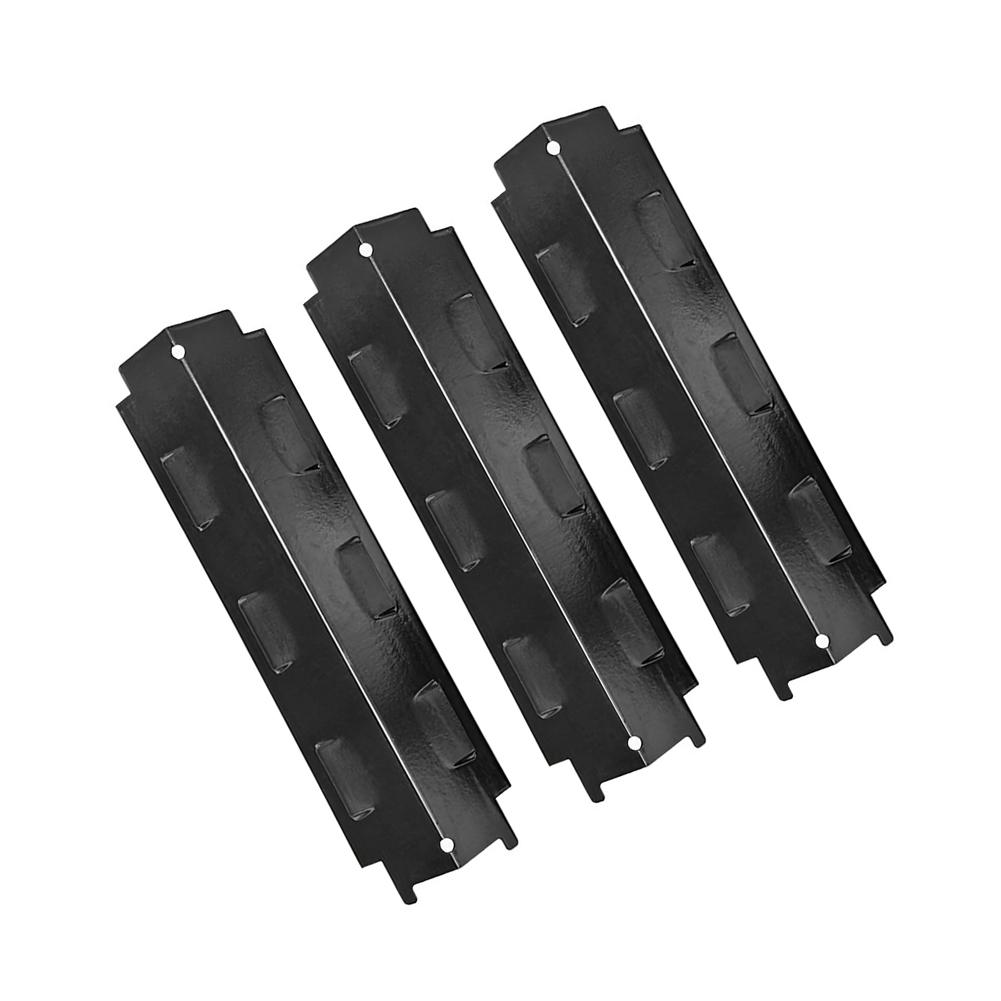 3Pcs Heat Plate 98531 Porcelain Steel Heat Plate 14.5x4.29in For Charbroil GrillKing For Kenmore For Master Forge Grilling Setup