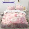 Hello Kitty Pink Pattern Bedding,Quilt Set Quilt Cover Pillowcase Home Birthday Gift(1 * duvet cover + 2 * pillowcase, without core)
