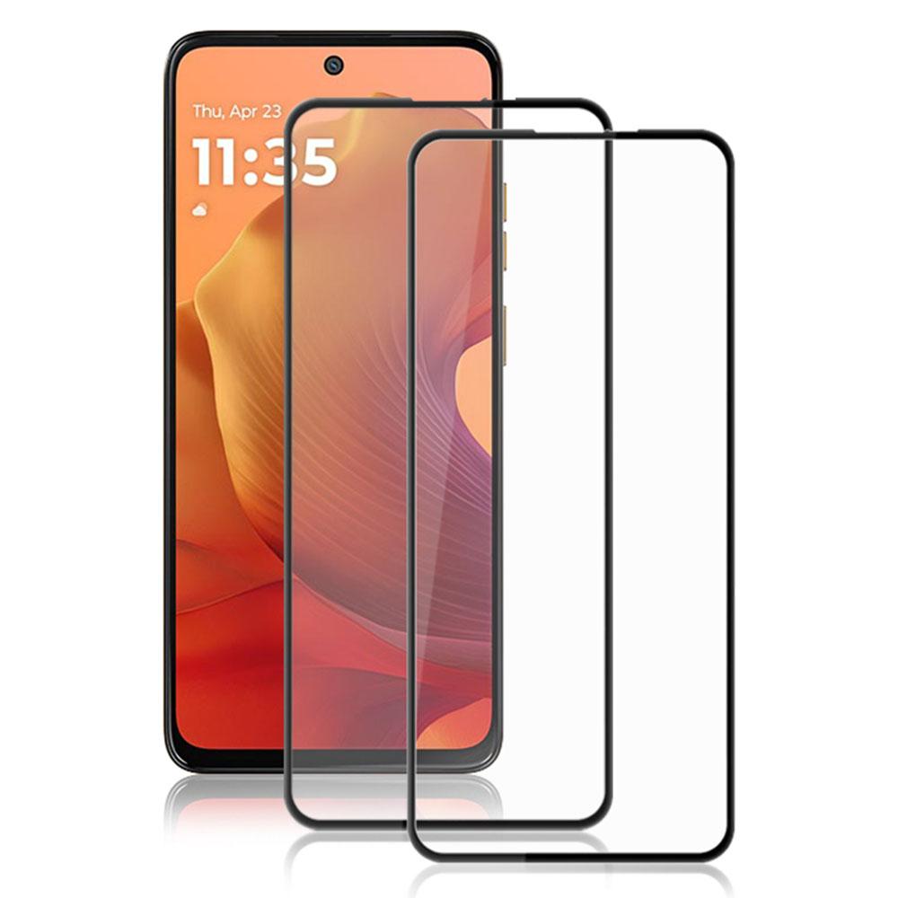 AMORUS 2Pcs For Motorola Moto G15 Power 4G/G15 4G Screen Protector Shatterproof Silk Printing Tempered Glass Film