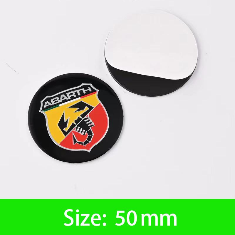 45-50mm Tappo Centrale Ruota Auto Emblema Adesivo Accessori Per Fiat Abarth 500 Tipo FR Punto Ducato Stilo Palio Bravo Pondo