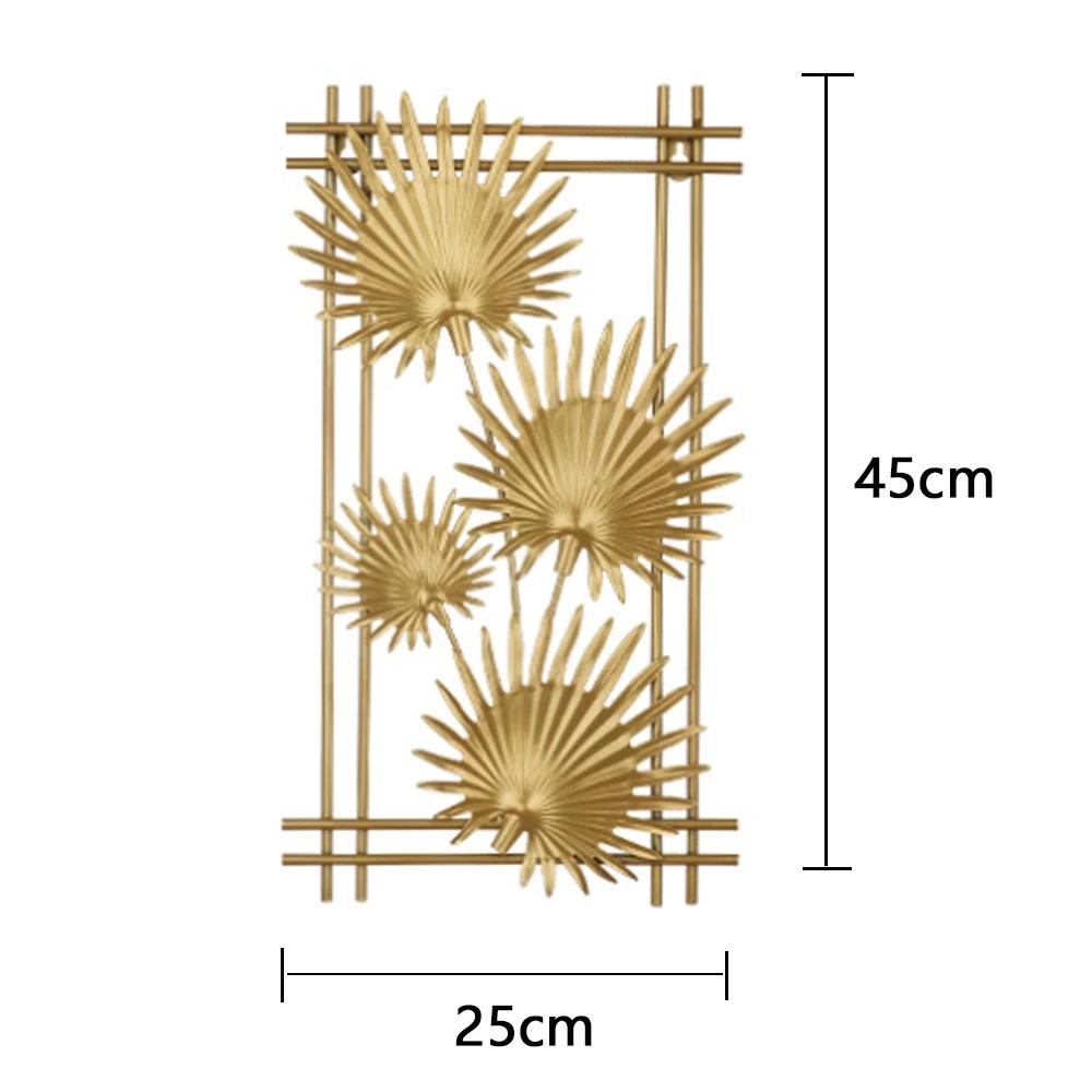 Wandbehang aus Schmiedeeisen, Ornament aus Metall, Ginkgoblatt, Wandanhänger für Wohnzimmer, Schlafzimmer, Pflanze, Palme, Ahornblätter, Heimdekoration