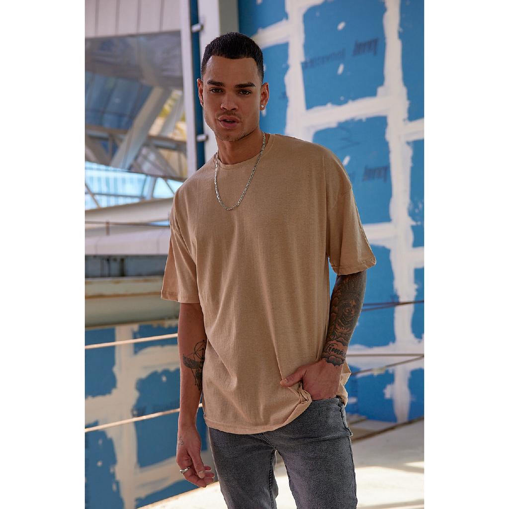 Men's Black Summer Oversize Short Sleeve Loose-cut T-shirt