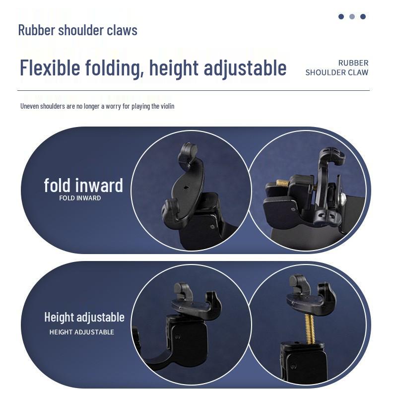 Green Beauty Adjustable Violin Shoulder Rest - Large, Load-Bearing, Kids' 4/4, 1/2, 1/4