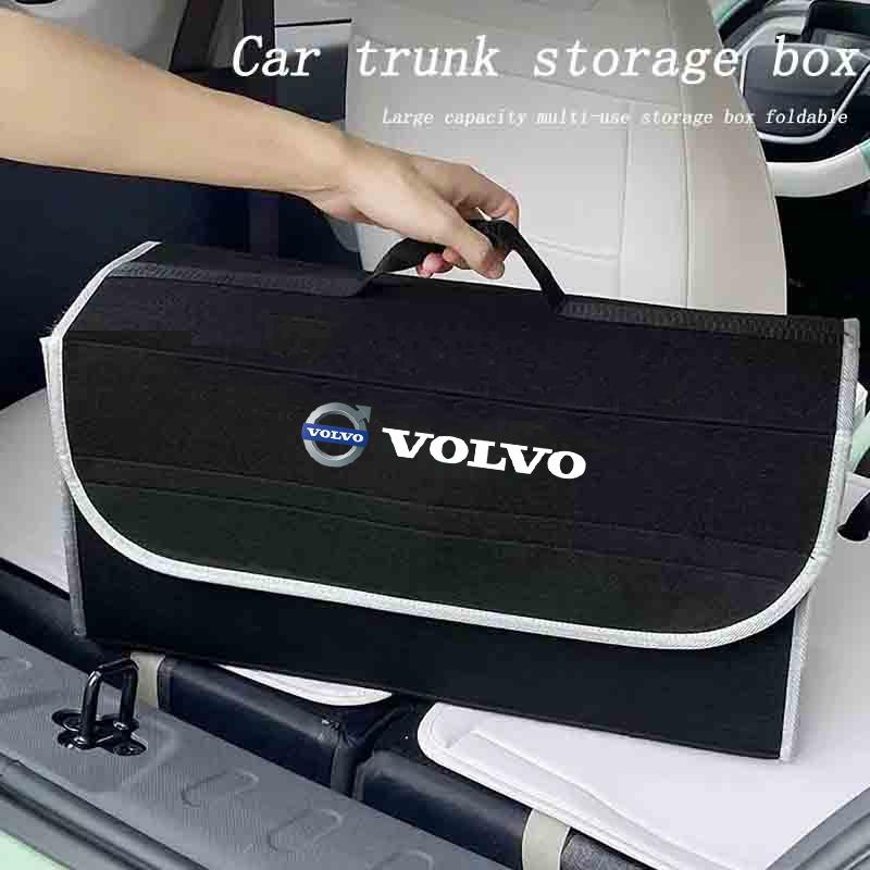 Car Trunk Storage Bag Organizer Sundries Stowing Tidying Box For Volvo V60 V40 C40 XC90 S60 XC60 V50 V70 S90 XC40 S80 T6 V90 S40