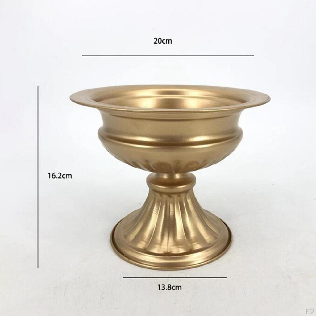 Flower Arranging Vase Metal Pot European Style Collection Container for Holidays Table