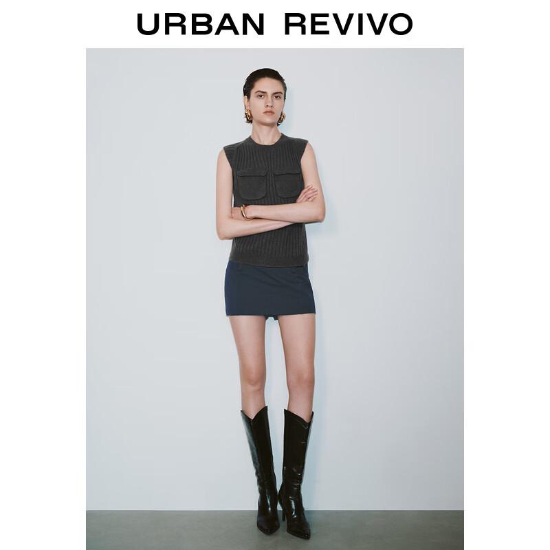 UR Women's Spliced Adjustable Waist Sleeveless Knit Top