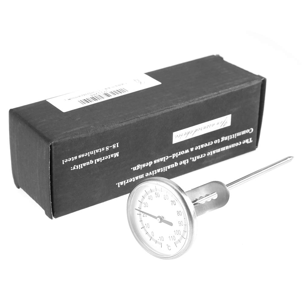 Portable Stainless Steel Cooking Thermometer for Instant Coffee, Milk, Latte, Steamed Milk, and More, with Easy-to-Clean Steel Probe, Suitable for
