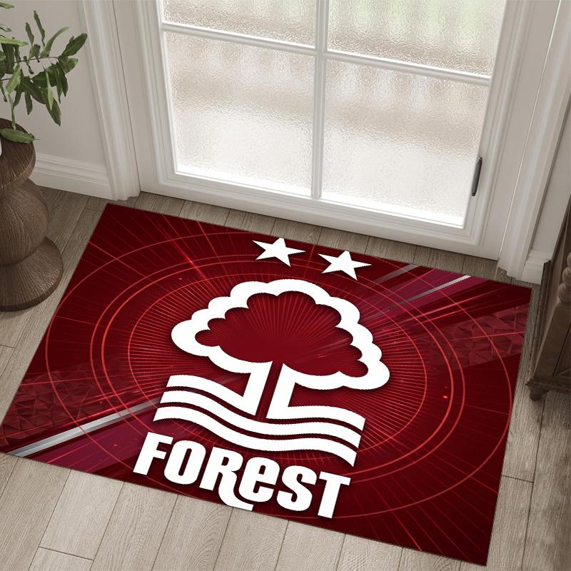 Nottingham Forest Design Kristall Samt Teppich Gemütlich Nicht?Rutschfester Teppich mit Aufdruck für Schlafzimmer Wohnzimmer Eingang