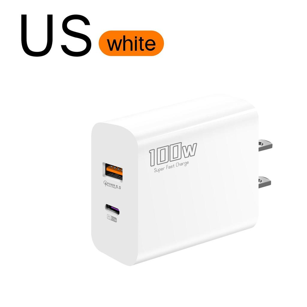 100W Multi-Port Fast Charger for Apple & Samsung, EU/UK PD Adapter