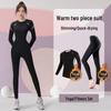 Women's Winter Quick-Dry Sports Suit: Plus Size Running & Yoga Set with High-Elastic Tight Top