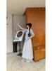 Plus Size Women's Korean Style Two-Piece: Printed Short Sleeve T-shirt & High Waist A-line Skirt