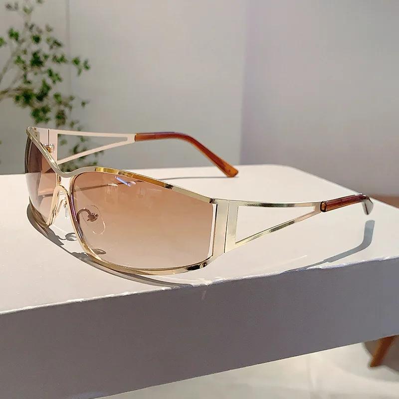 

Y2K Metal Frame Vintage Sunglasses Women For Men Luxury Brand Designer Sun Glasses Popular Outdoor Hollow Steampunk Shades UV400