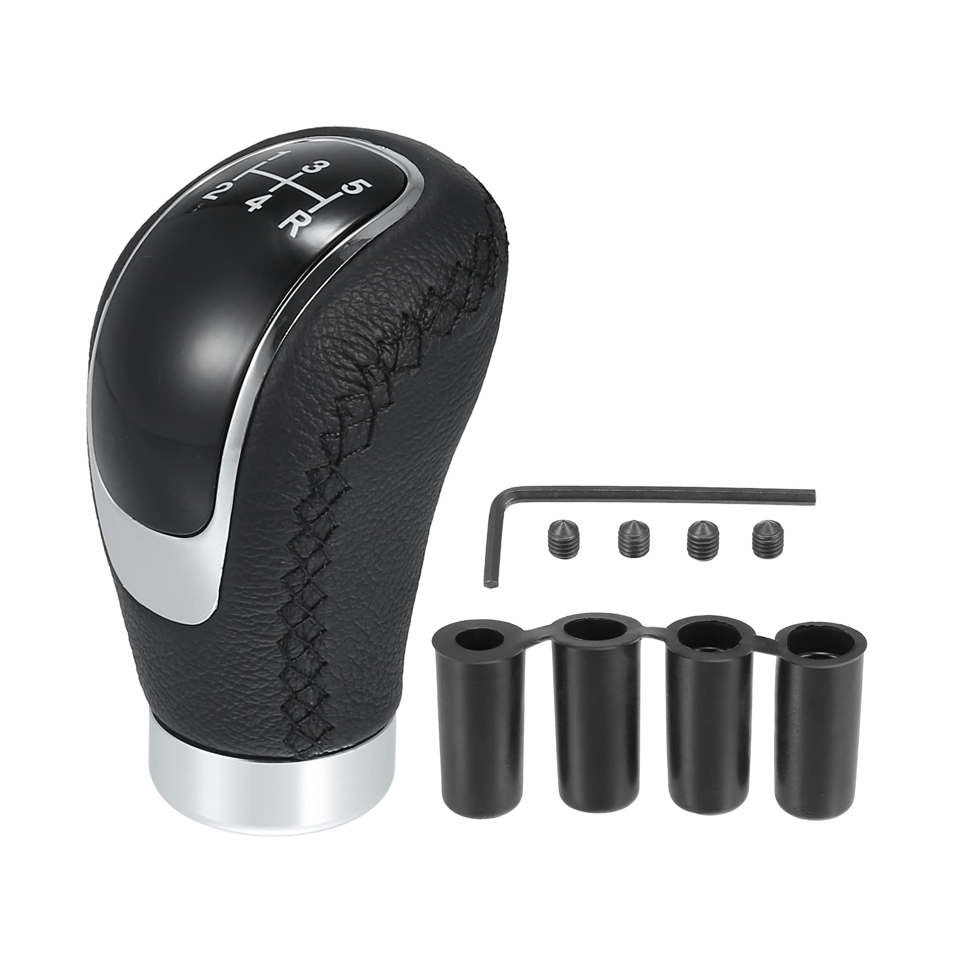

uxcell Universal 5-Speed PU Leather Auto Car Gear Lever Shifter Manual Stick Shift Knob Black чёрный
