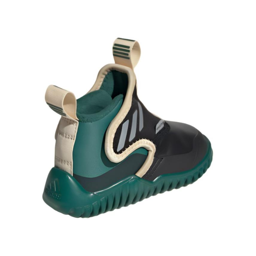 Adidas Rapidazen Casual Versatile Shock Absorbing Wear Resistant Warm Mid Top Walking Shoes Baby Shoes Black Green IG7815