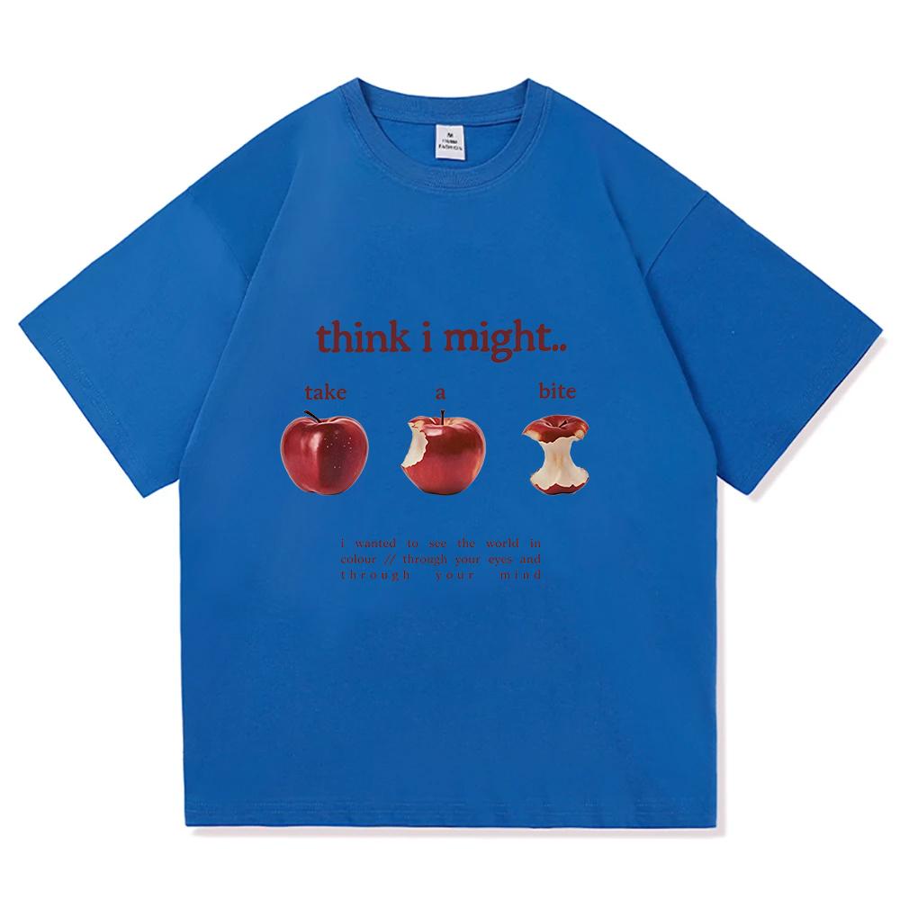 2026 Beabadoobee Think I Might Take A Bite Merch T-shirts Men Women Fashion Pop Music T Shirts Male Casual Vintage Oversized T-s