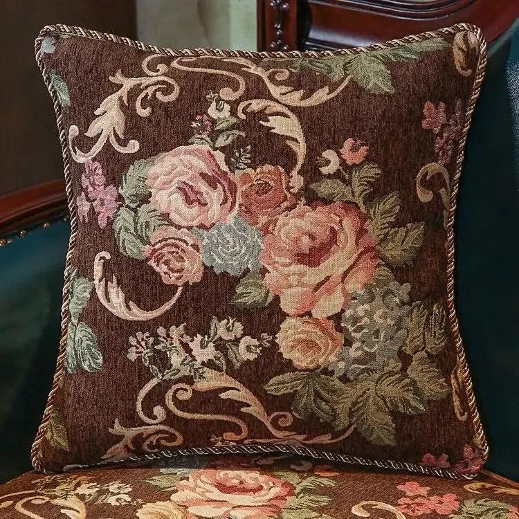 Lace Hem L-shaped Sofa Towel Chenille Jacquard Sofas Cushion Pillowcase European Combination Sofa Cover Anti Slip Wear-resistant