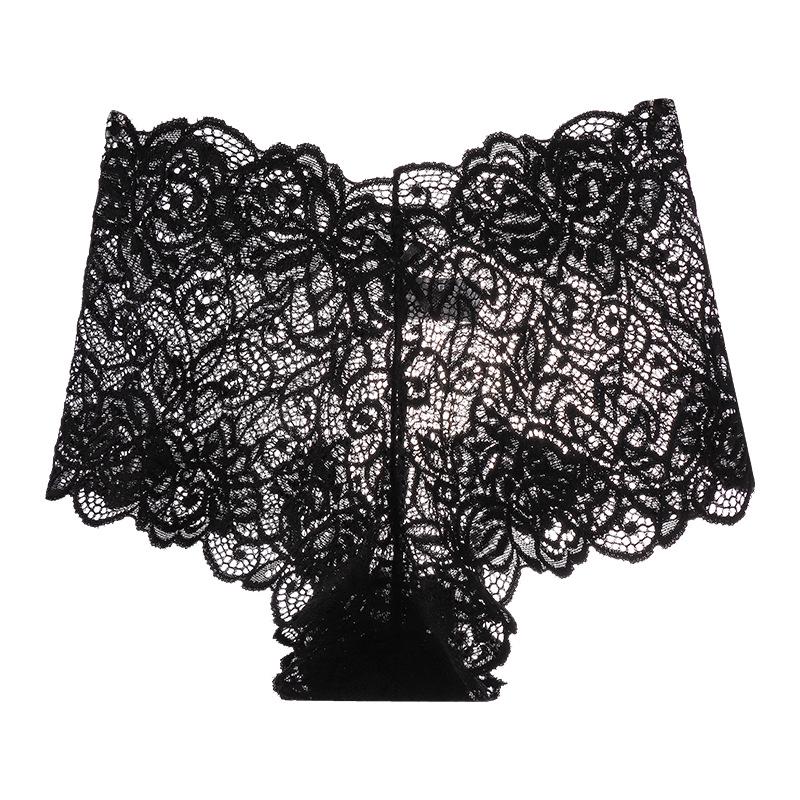 Damen Low-Waist Spitzen-Dreieckstangas - Sexy Mesh-Slips in Übergrößen