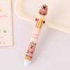Multicolor 10-in-1 Ballpoint Pen Cute Capybara Ballpoint Pen Push-Type Writing Pen
