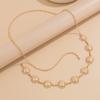 Fashion Sexy Spice Girl Metal Sunflower Waist Chain Women'S Niche Design Sense Face Pendant Body Chain