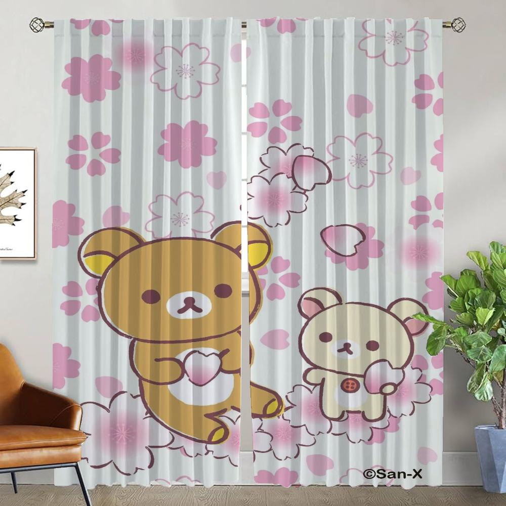 

Рилаккума Домашний интерьер Шторы для гостиной Тюль для спальни Оконная штора Перегородка Жалюзи Украшение на Хэллоуин Кухня W50xH70cmx2pcs-CL