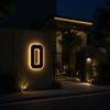 Highlighting Solar Lighted House Numbers Light 11inch Solar Digital Doorplate  Yard