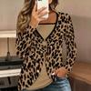 Tops for Women  Floral Print Long Sleeve Fake Two‑Piece Top Fall Casual Slim Pullover Women's Long Sleeve Top