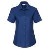 Russell Collection Womens/Ladies Classic Oxford Short-Sleeved Shirt