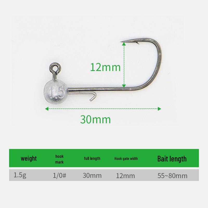 

Микро Тяжелый Свинцовый Крючок: Прекрасная оснастка Wacky для окуня и мандаринки, медленно тонущая, конкурентное преимущество, маленькая, но эффективная. 1.5g, 5 pieces