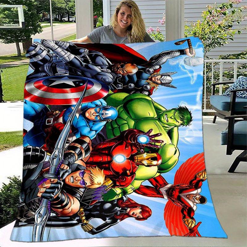 

Avengers Super Heroes Throw Blanket - Soft, Lightweight & Warm for Couch, Bed, Outdoor Use - Perfect Birthday Gift 130x150cm