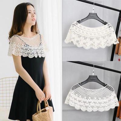 Korean Style Lace Shawl Blouse - Sleeveless Summer Vest
