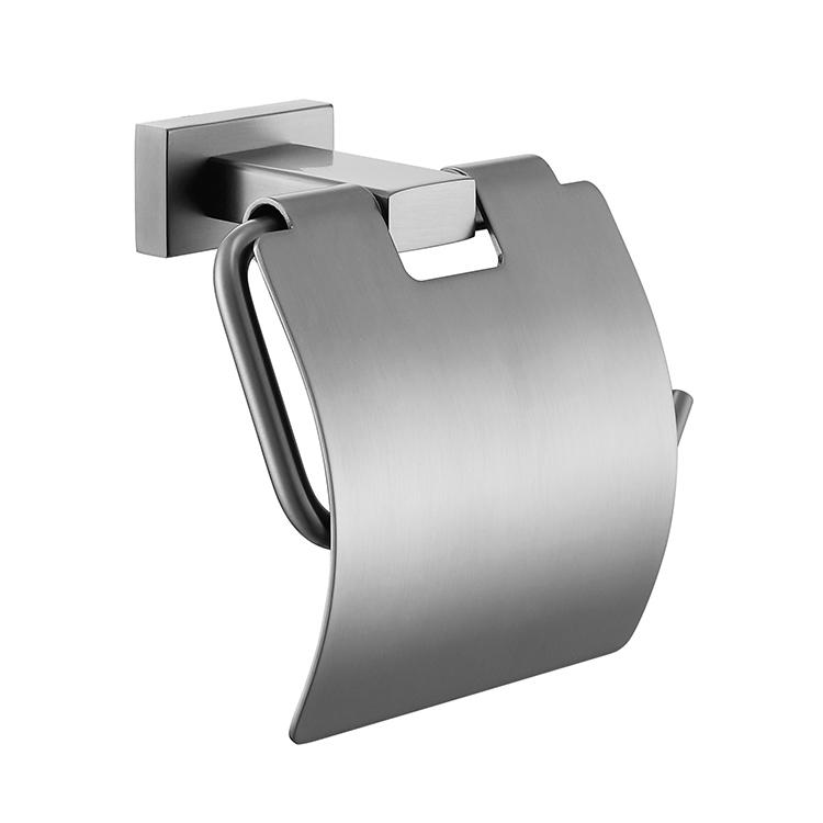 Luxury Modern Black Stainless Steel Toilet Paper Holder Elegant New Design for Elegant Bathroom Style чёрный