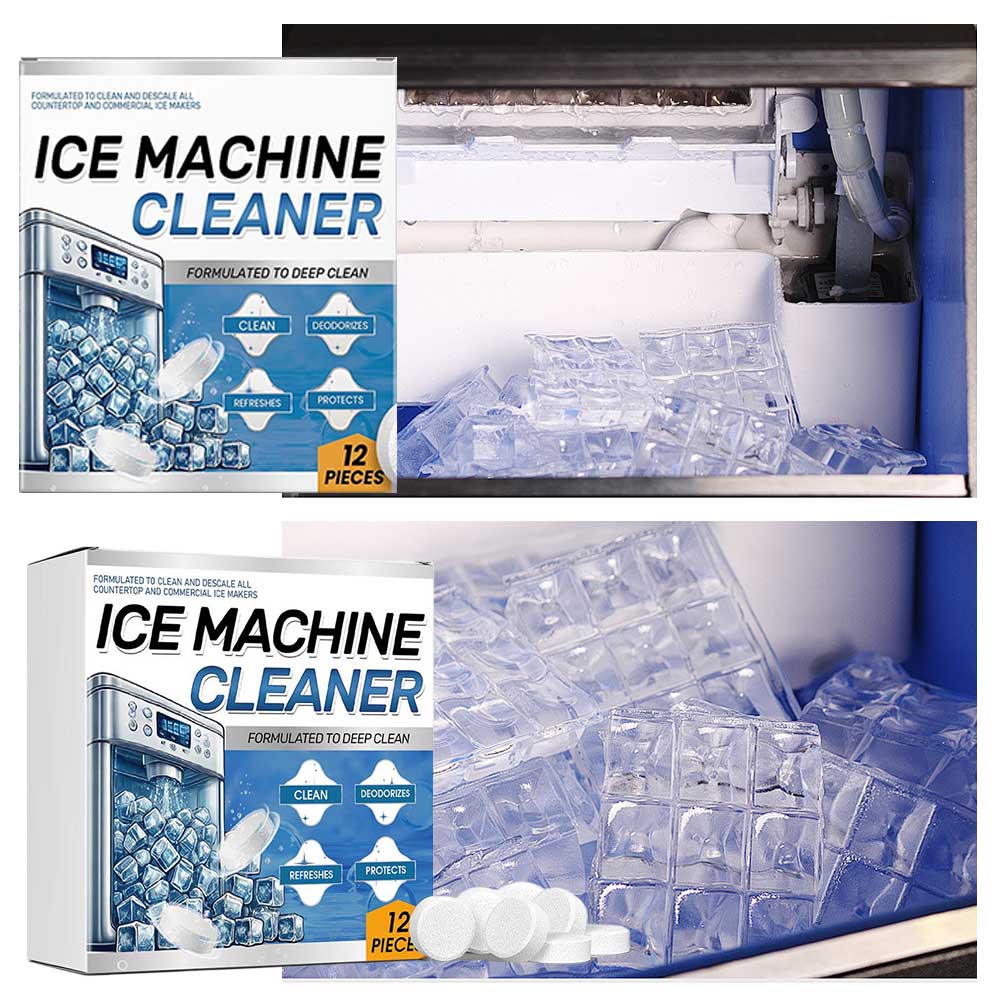 Ice Machine Cleaner Maker Descaler Easy-to-Use Nickel Safe Scale Remover Ice Maker Cleaner Tablets for Ice Machine