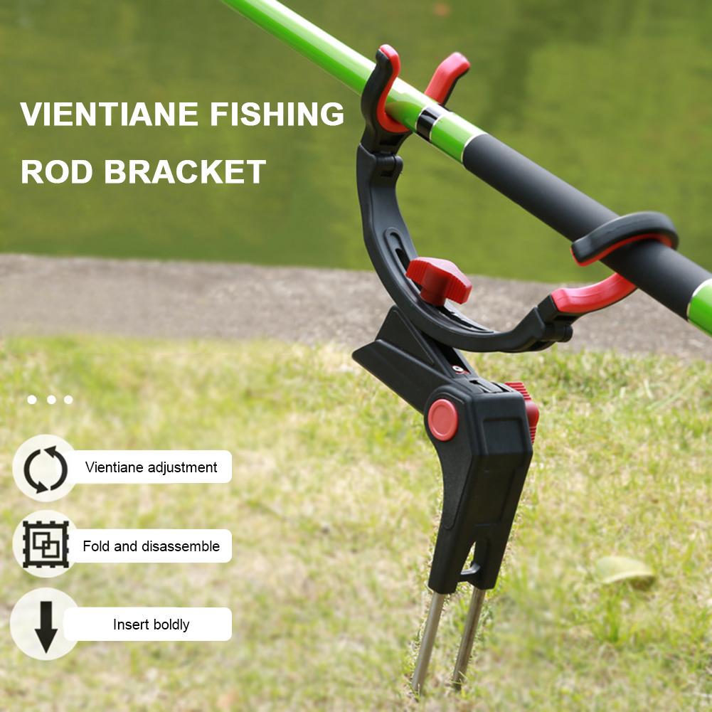 Fishing Fixed Pole Holder Foldable Bracket Sea Lake Single/Double Fish Rod Support Rack Stand Universal Fishing Rod Racks