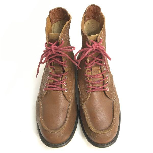 Timberland Leather 9-Hole Lace-Up Work Boots Brown Size 8 (26.0cm) Men’s(USED)